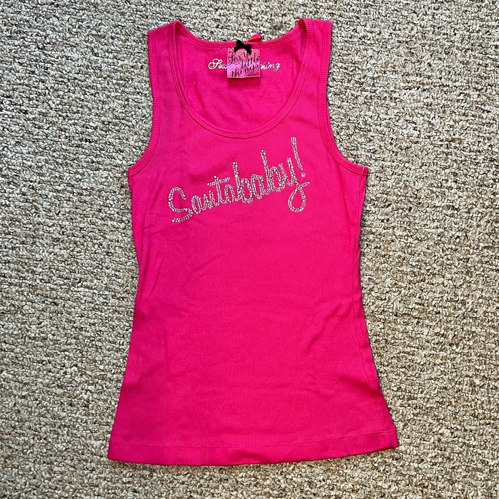 Hot Pink Victoria’s Secret Santa Baby Tank Top, Size Small